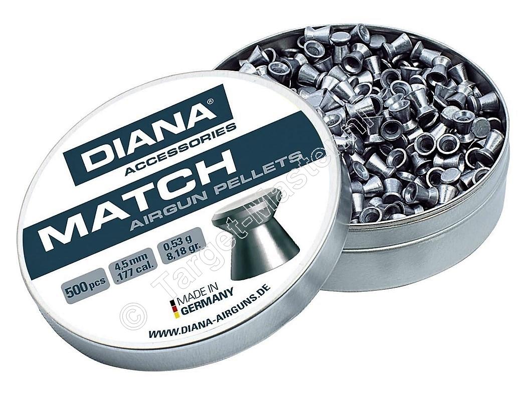 Diana Match 4.50mm Airgun Pellets tin of 500